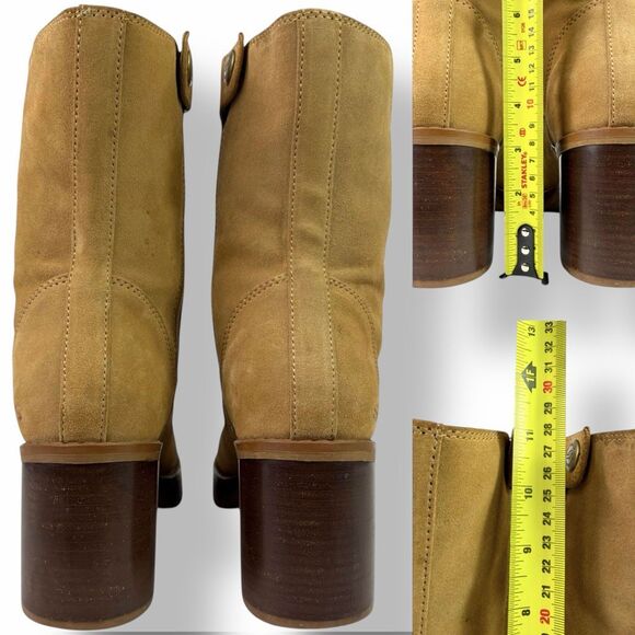 Skechers Somethin’ Else Y2K 90s Vintage Platform Chunky Bratz Boots Tan Suede 11 - Picture 9 of 12